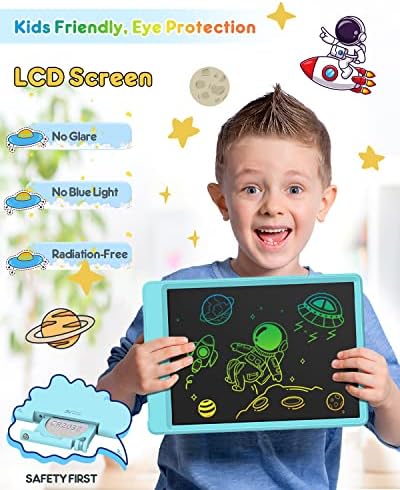 FLUESTON electronic doodle board for kids showing thin lightweight design for travel