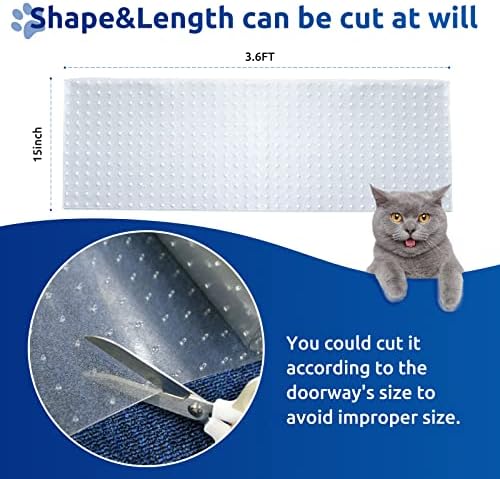 Close up view of the 0.06 inch thick durable PVC material of the Oroonoko pet floor saver.