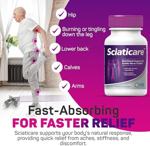 Close up of Vita Sciences Sciaticare capsule bottle