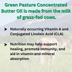Green Pasture product packaging with ingredient information