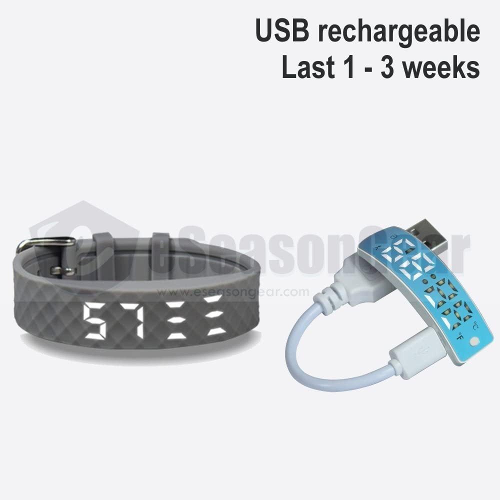 Close up view of the digital display interface on the eSeasonGear premium reminder watch showcasing the clear 12 hour time format.
