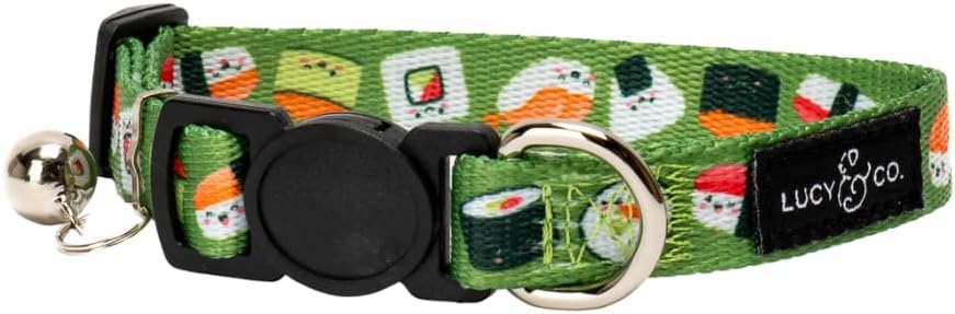 Lucy & Co. Cutie Patootie Breakaway Cat Collar with Bell - Designer Print Adjustable Safety Collar for Cats, Kittens & Small Dogs, Lightweight Pet Collar for Boy & Girl Cats - Small - Image 10
