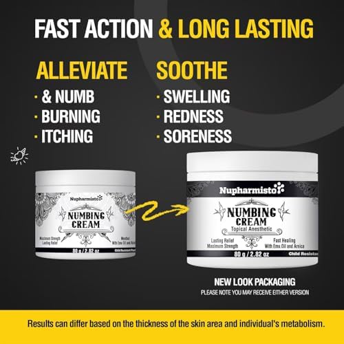 Authentic USA imported numbing formula enriched with emu oil and arnica to reduce post procedure swelling