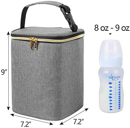 Teamoy gray cooler bag lifestyle usage for moms