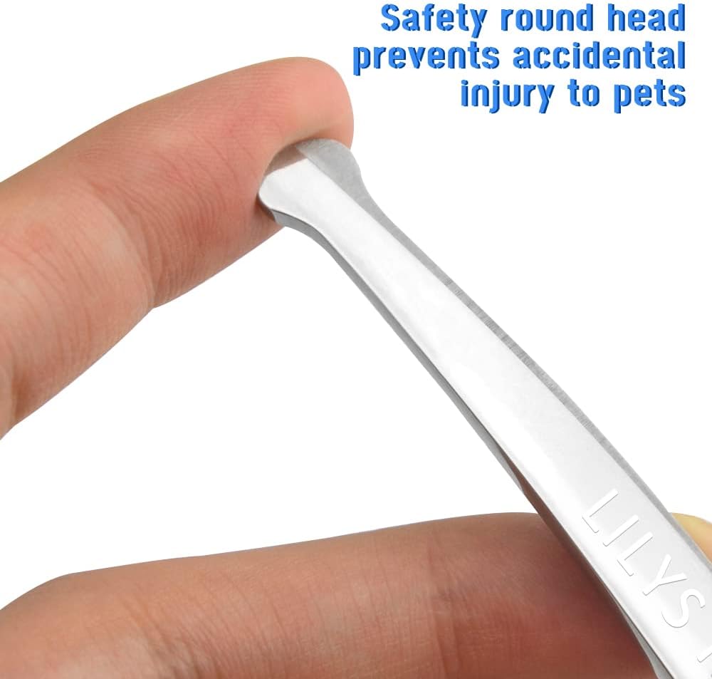 Lilys Pet dog and cat grooming shears highlighting the blue tension screw.