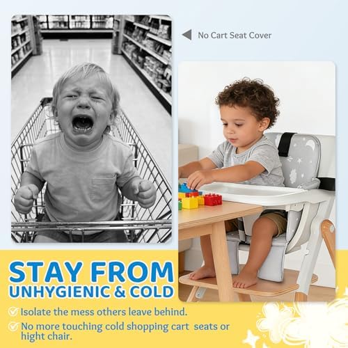 IQYIQY high chair cover with foam padding for infants