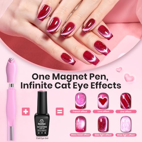 Beetles cat eye magnet tool showing heart shape effect head