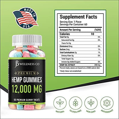 JB Wellness 2-pack hemp supplement jars