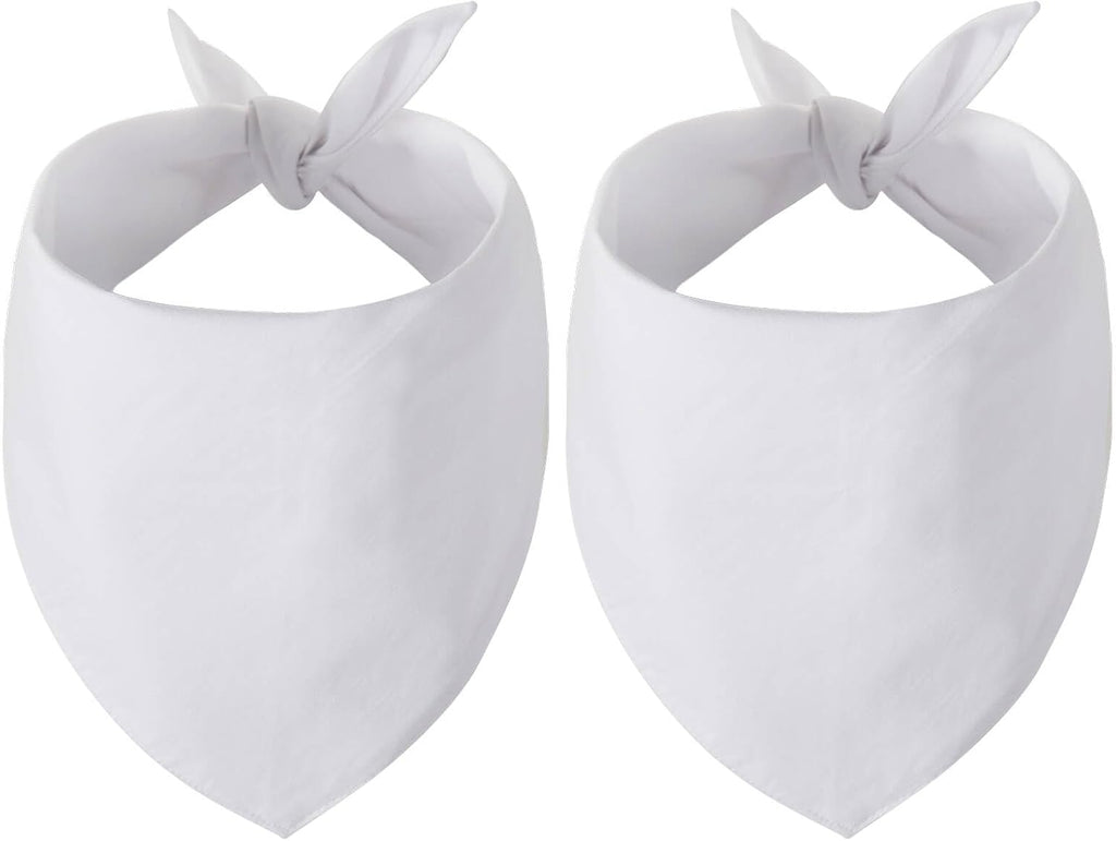 Blank Dog Bandanas Large-1PCS, DIY Solid White Triangle Scarf Premium Cotton Handkerchief or Bib, Personalized Design Birthday/Party Fun Idea Gift for X-Large&Large Pets - Image 13