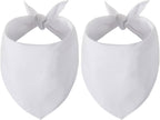 Blank Dog Bandanas Large-1PCS, DIY Solid White Triangle Scarf Premium Cotton Handkerchief or Bib, Personalized Design Birthday/Party Fun Idea Gift for X-Large&Large Pets - Image 13