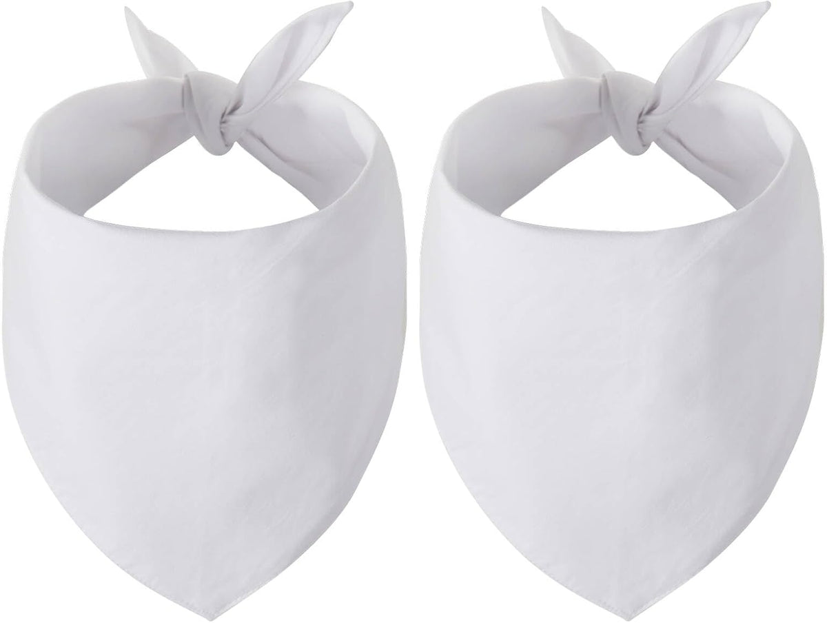 Blank Dog Bandanas Large-1PCS, DIY Solid White Triangle Scarf Premium Cotton Handkerchief or Bib, Personalized Design Birthday/Party Fun Idea Gift for X-Large&Large Pets - Image 13