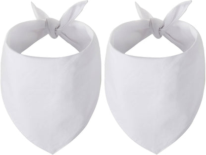 Blank Dog Bandanas Large-1PCS, DIY Solid White Triangle Scarf Premium Cotton Handkerchief or Bib, Personalized Design Birthday/Party Fun Idea Gift for X-Large&Large Pets - Image 13