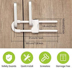 White adjustable child safety cabinet latches