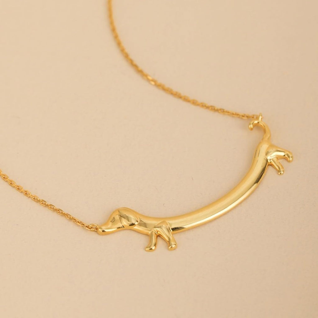 XROLAND cute dog pendant necklace packaging view authentic USA import jewelry