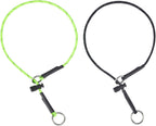 22" Dog Slip Collar - 5/32" Paracord Rope Dog Collar with Spring-Loaded Stopper & Stainless Steel O-Ring, Reflective for Low-Light Visibility (Hot Pink & Green) - Image 9