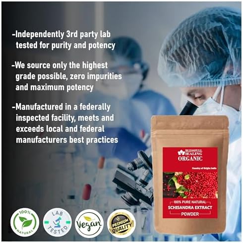 Pure Schisandra chinensis berry extract powder for liver support and stress relief.