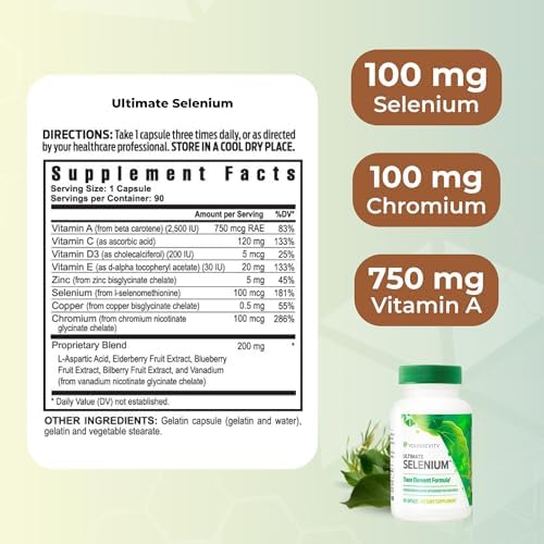 Youngevity Ultimate Selenium dietary mineral capsules for immune and thyroid health enhancement