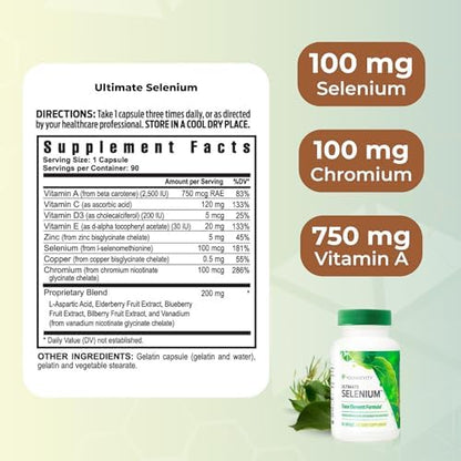 Youngevity Ultimate Selenium dietary mineral capsules for immune and thyroid health enhancement