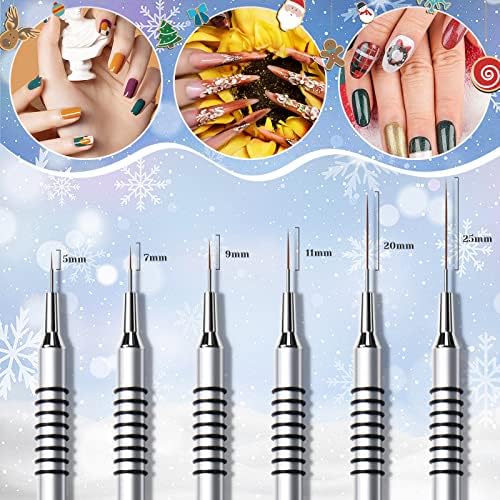 Metal handle nail art striper brushes for professional manicure