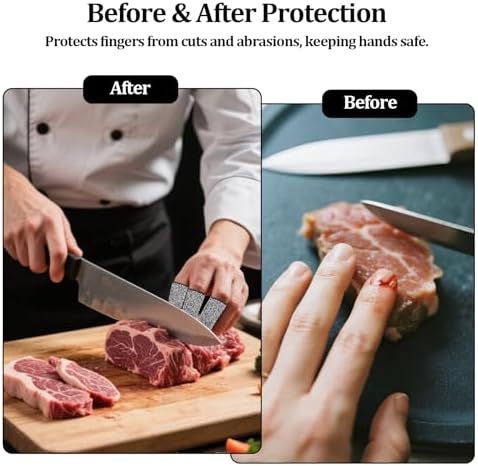 Bolsdoic non slip thumb protector sleeve worn during kitchen vegetable chopping
