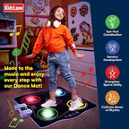 Child dancing on a colorful Kidzlane wireless dance pad