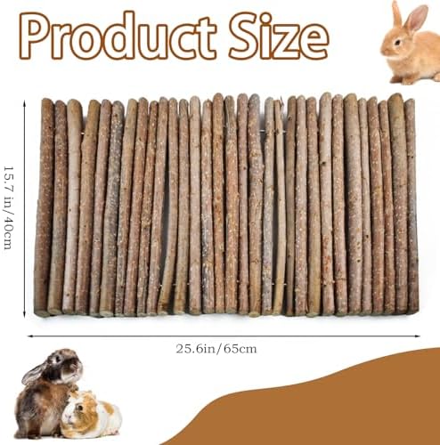 Wooden Bridge for Rabbits, Extra Large Wooden Hamster Bridge Ladder Bunny Climbing Chew Toy Small Animal Flexible Hideout Ramp Divider Tunnel for Guinea Pig Chinchilla Rabbit Ferret Hedgehog - Image 3
