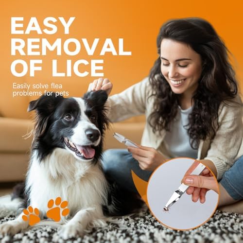 Stainless steel tick remover tool for cats and dogs