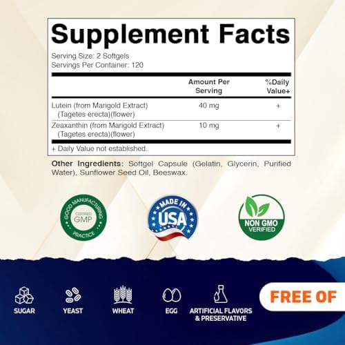Vitamatic eye health supplement label details