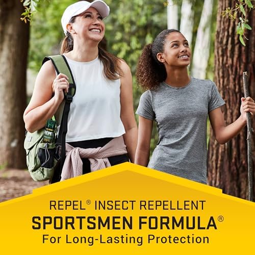 Back of Repel Insect Repellent Sportsmen Formula can with usage instructions