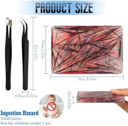 Ldmfcpa silicone sensory picky pad showing colorful embedded threads being pulled with tweezers