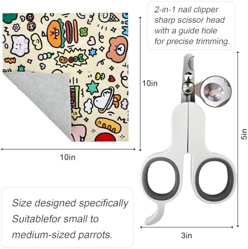 PEOT.SSHEE 2-in-1 small animal nail scissors and secure handling wrap packaging