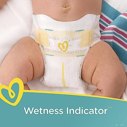 Pampers Swaddlers Size 5 disposable baby diaper laid flat demonstrating the soft inner quilt liner.