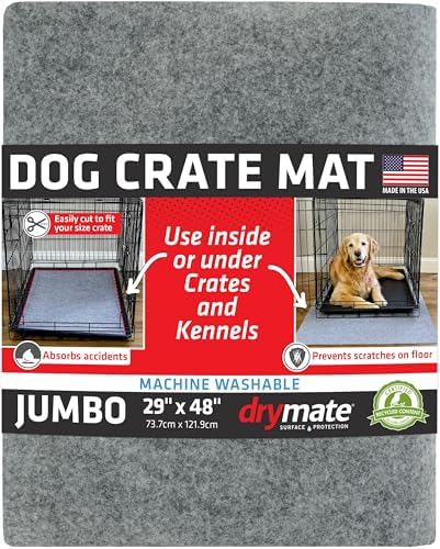 Close up view of the waterproof and non-slip backing on the pet cage liner.