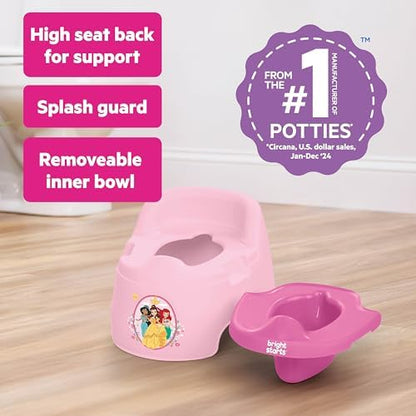 Side angle of Disney Princess toddler potty trainer