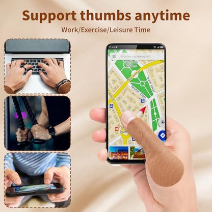 Water resistant thumb support tape being used during daily housework