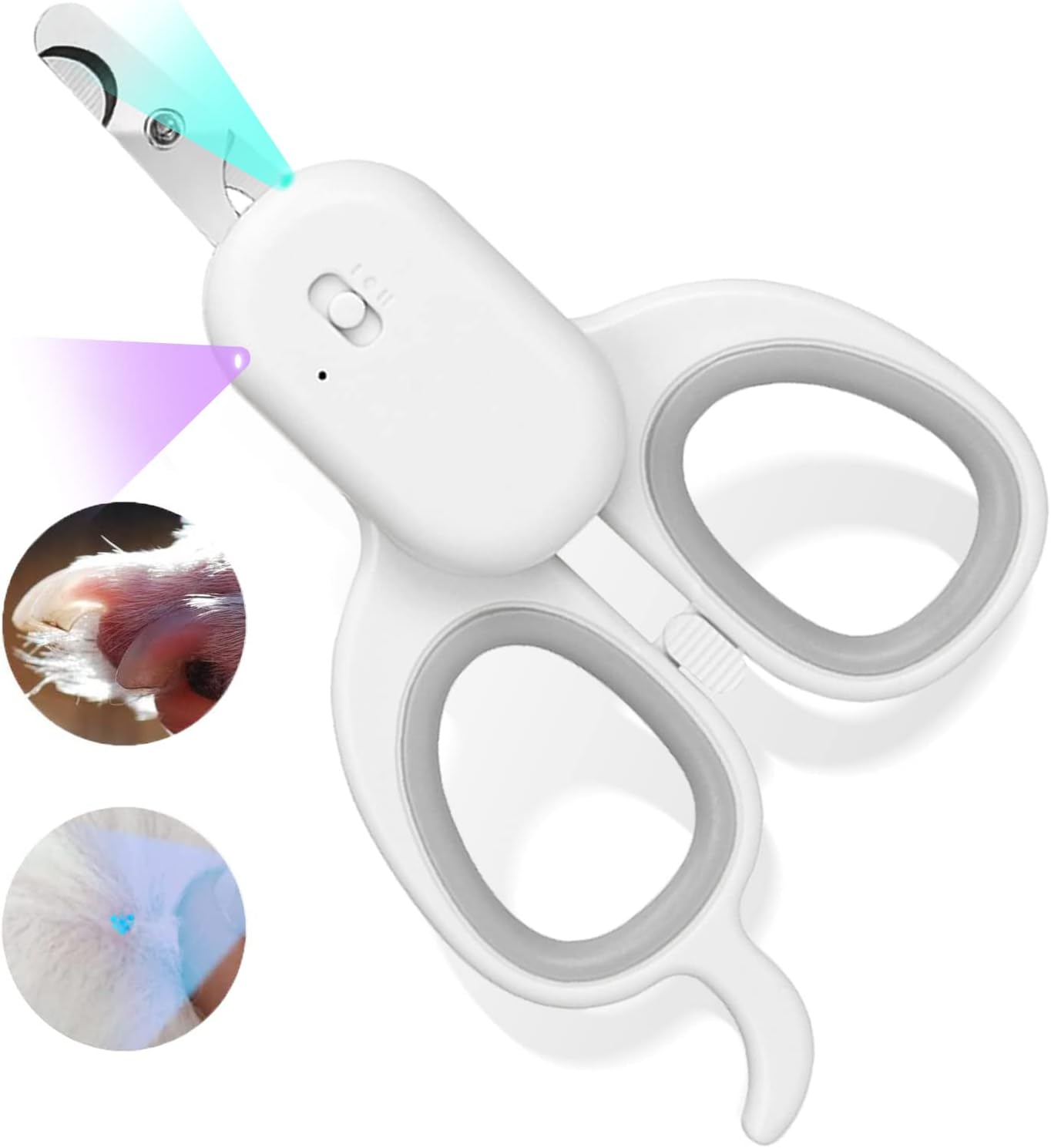 PAKEWAY Pet Nail Clipper with LED & -U-V Light, Cat Claw Trimmer with Ultra Bright LED Light for Nail Bloodline to Avoid Over Cutting, Sharp Angled Blade Grooming Tool for Dog Cat Rabbit Small Animals - Image 10