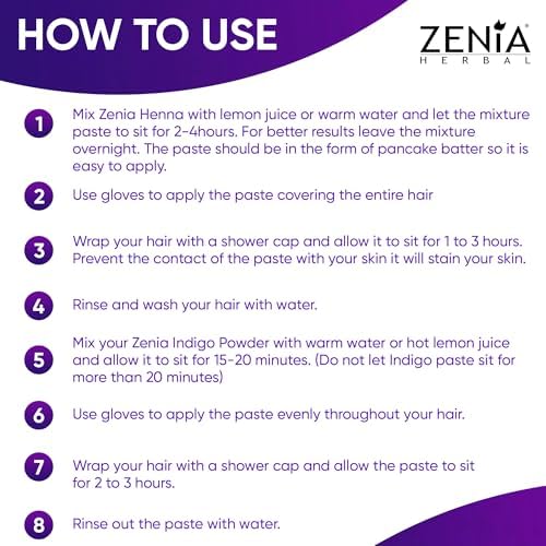 Side profile of Zenia 100 gram indigo hair care product