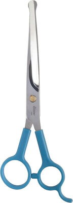 Full length view of Diane curved point-tip pet grooming scissors