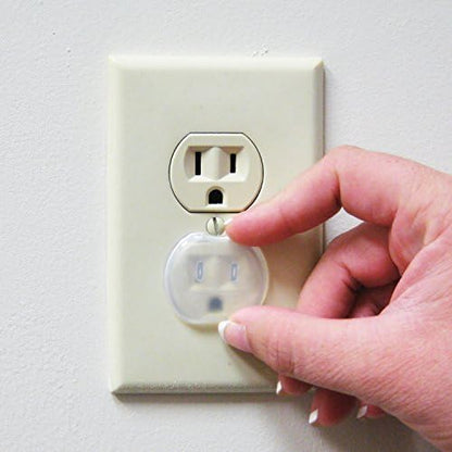 Close up of discreet Dreambaby outlet cover installed