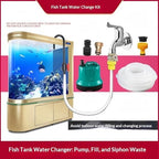 Durable PVC aquarium water inlet and outlet tube showing universal hose thread.