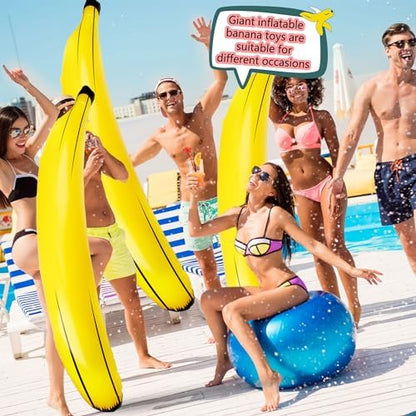Sonarun giant inflatable banana pool float used as a bachelorette party decoration prop