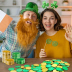 OHOME festive accessories set showing 120 pieces of imported Irish themed plastic money for party favors