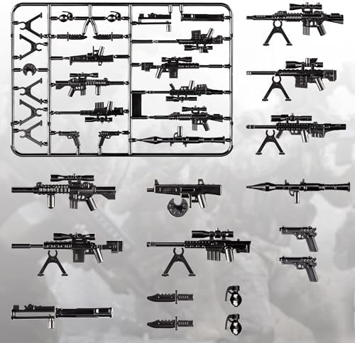 83 Pcs Toy Soldiers Figures US Army Battle Toy Set - Weapons Pack Military Weapon Battle Building Blocks Compatible with Major Brand, 3 Years Old and up - Image 4
