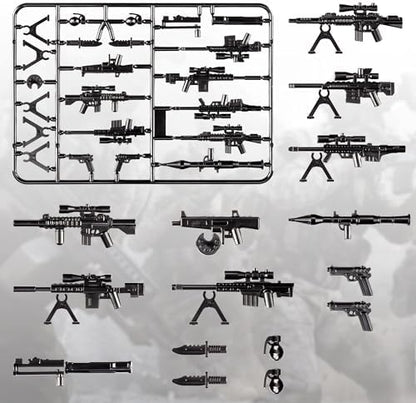 83 Pcs Toy Soldiers Figures US Army Battle Toy Set - Weapons Pack Military Weapon Battle Building Blocks Compatible with Major Brand, 3 Years Old and up - Image 4
