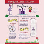 Side view of Fairy Tales Lice Goodbye 4 ounce bottle with usage instructions.