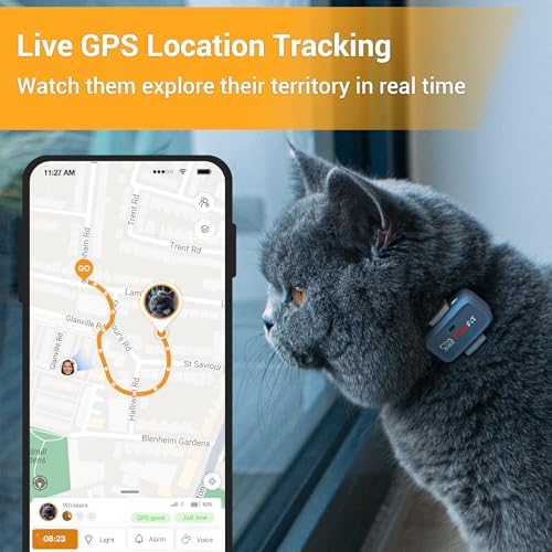 Pawfit smart cat location tracker showing water resistant IP68 outer shell