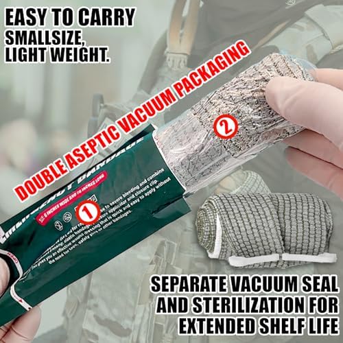 AID MATE tactical first aid kit supplies demonstrating the non-adhesive wound pad.