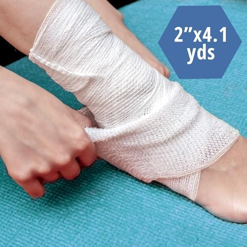 Close up view of the latex free breathable knit texture of Med Pride conforming stretch gauze