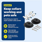 Top down view of PetSafe fence receiver maintenance components