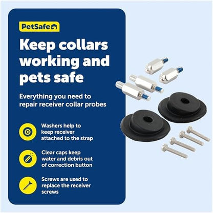 Top down view of PetSafe fence receiver maintenance components